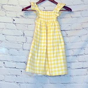 Tahari Yellow White Check Sleeveless Sundress Size 6X Excellent Condition